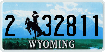 WY license plate 232811
