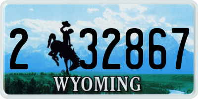 WY license plate 232867