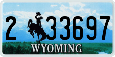 WY license plate 233697