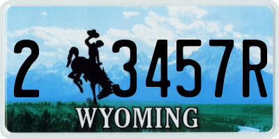WY license plate 23457R