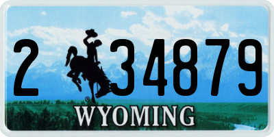 WY license plate 234879