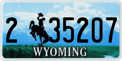 WY license plate 235207
