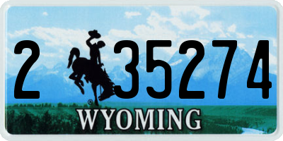 WY license plate 235274