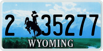 WY license plate 235277