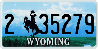 WY license plate 235279