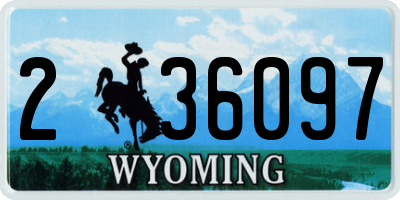 WY license plate 236097