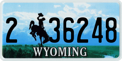WY license plate 236248
