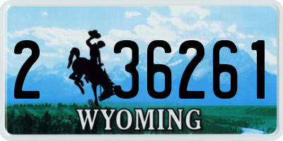 WY license plate 236261