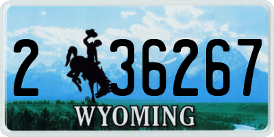 WY license plate 236267