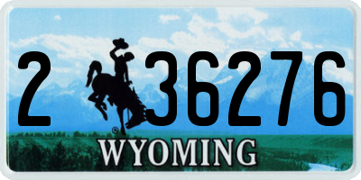 WY license plate 236276