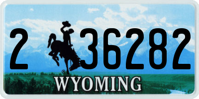 WY license plate 236282