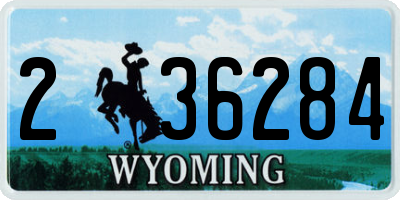 WY license plate 236284