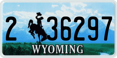 WY license plate 236297