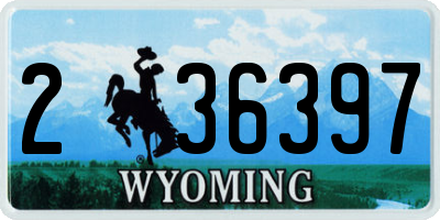 WY license plate 236397