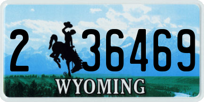 WY license plate 236469