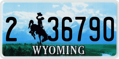 WY license plate 236790