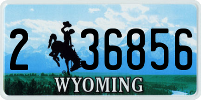 WY license plate 236856