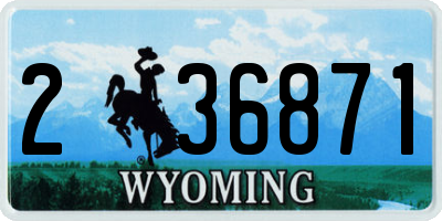 WY license plate 236871