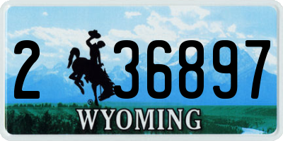 WY license plate 236897