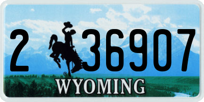 WY license plate 236907