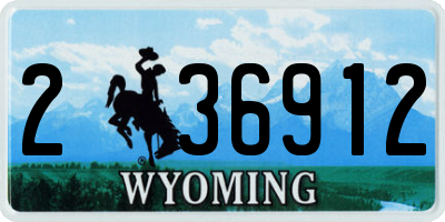 WY license plate 236912