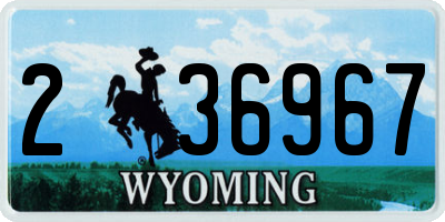 WY license plate 236967