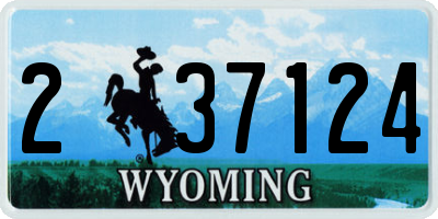 WY license plate 237124