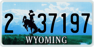 WY license plate 237197
