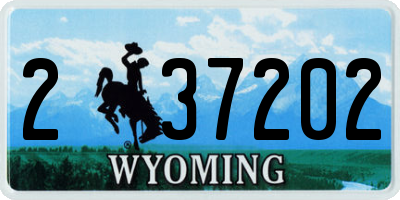 WY license plate 237202