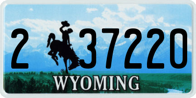 WY license plate 237220