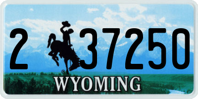 WY license plate 237250