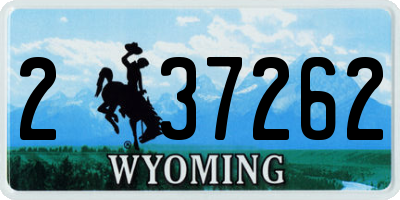 WY license plate 237262