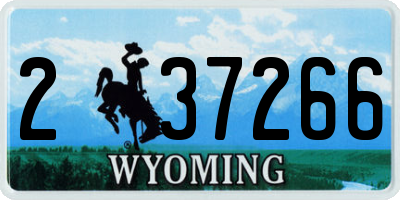 WY license plate 237266
