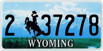 WY license plate 237278