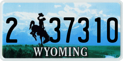 WY license plate 237310