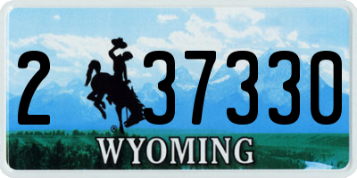 WY license plate 237330