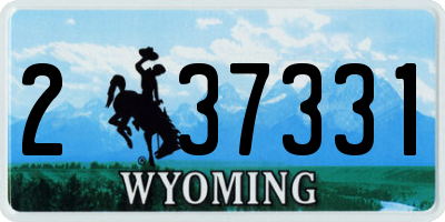 WY license plate 237331