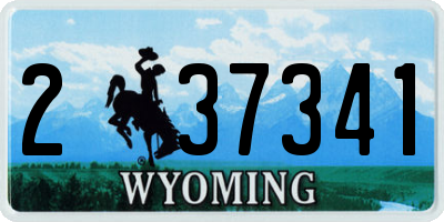 WY license plate 237341