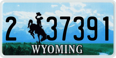 WY license plate 237391