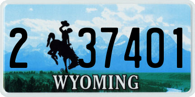 WY license plate 237401