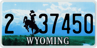 WY license plate 237450