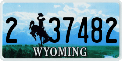 WY license plate 237482