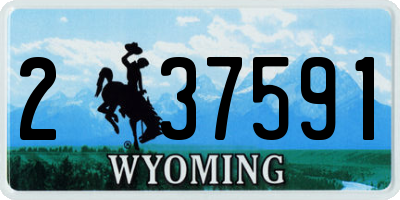 WY license plate 237591