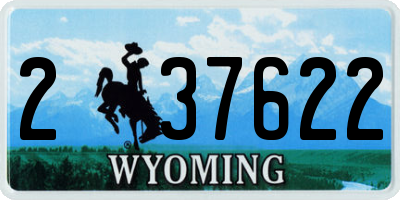 WY license plate 237622