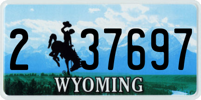 WY license plate 237697