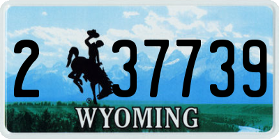 WY license plate 237739