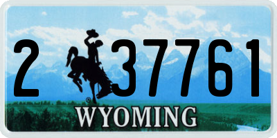 WY license plate 237761