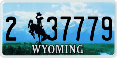 WY license plate 237779