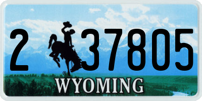 WY license plate 237805