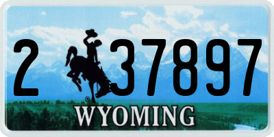 WY license plate 237897
